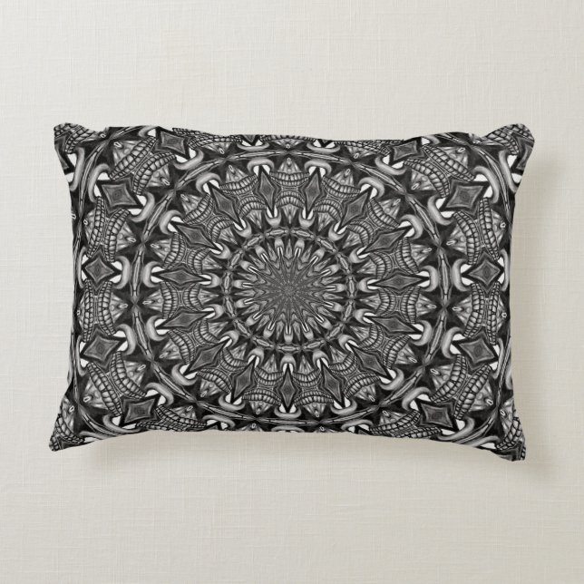 Einfarbige Mandala Dekokissen (Rückseite)