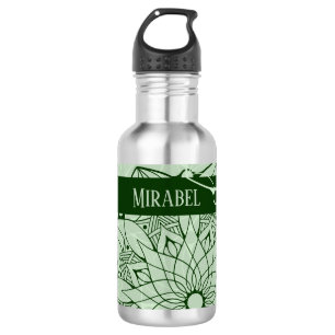 Einfarbige Mandala Wasserflasche