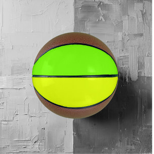 einfarbige Neonfarbe Gelb und Grün Basketball