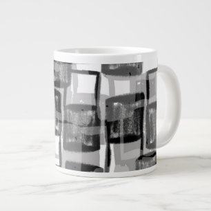 Einfarbige Quadrate Jumbo-Tasse