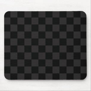 Einfarbige schwarze und dunkelgraue karierte Muste Mousepad