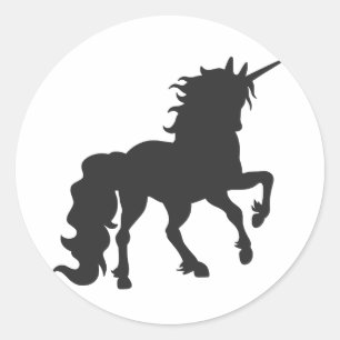 Einfarbige Silhouette - Hintergrundfarbe auswähle Runder Aufkleber