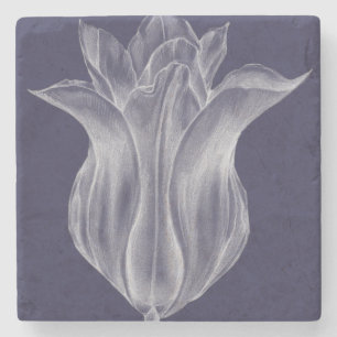 Einfarbige Tulpe III Steinuntersetzer