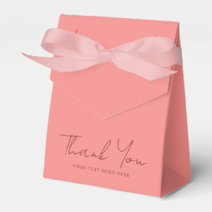 Einfarbige Typografie Rosa Pfirsich Vielen Dank Geschenkschachtel