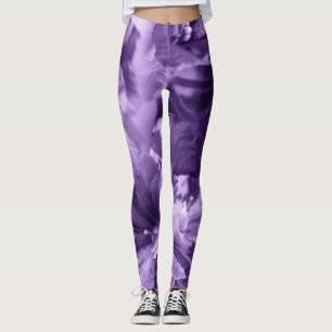 Einfarbige Veilchen Leggings