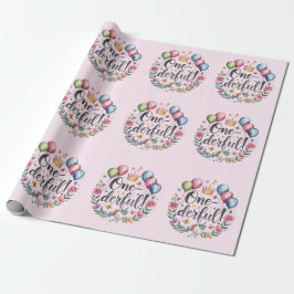 Einfärbige Wasserfarbe Einhorn Geburtstag Geschenkpapier