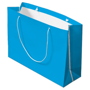 Einfarbiger Cyan-Blauer Hintergrund Große Geschenktüte