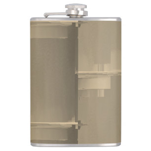 einfarbiger Glitter Flachmann