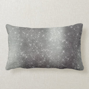 Einfarbiger Graphitmetallischer funkelnd Sequin Lendenkissen
