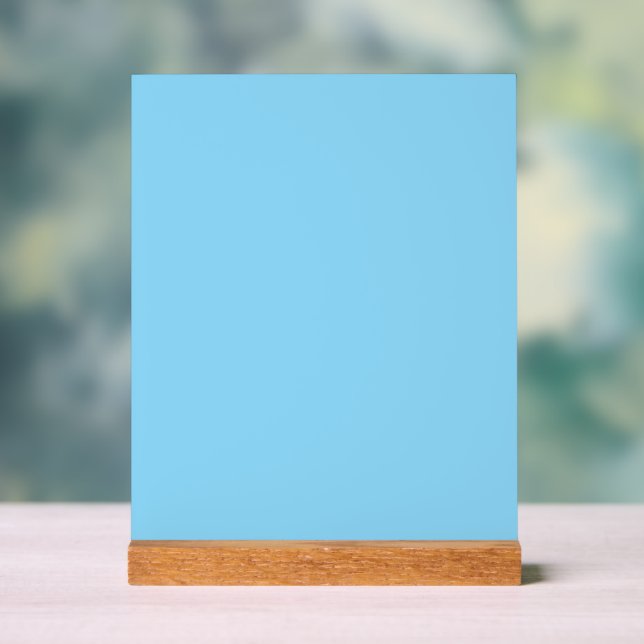 Einfarbiger hellblauer Hintergrund, gleichmäßig ge Acrylschild (Neutral)