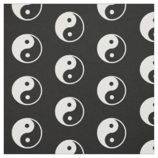 Einfarbiger weißer Yin Yang Symbol-Druck auf Stoff