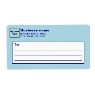 Einfarbiges Blaues Geschäftstransportslabel