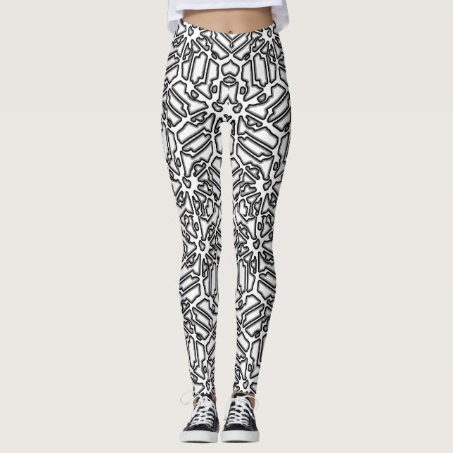 einfarbiges Design Leggings (Vorderseite)
