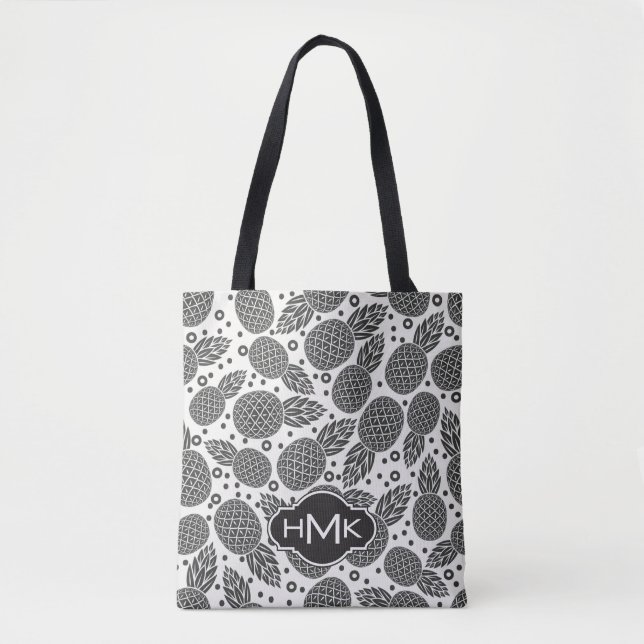 Einfarbiges Monogramm der Ananas-| Tasche (Vorderseite)