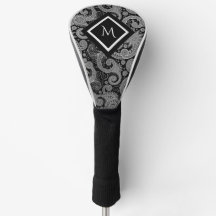 Einfarbiges Paisley mit Initiale