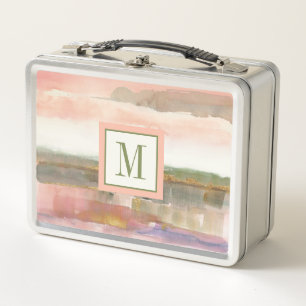 Einfluss des Monogramm- der Linien-und Metall Brotdose