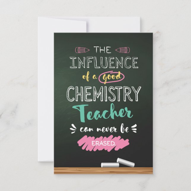 Einfluss eines guten Chemielehrers Dankeskarte (Vorderseite)