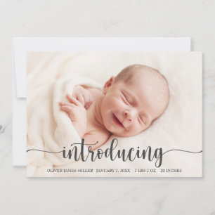 Einführung Baby - Geburtshilfekarte Ankündigung