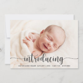 Einführung Baby - Geburtshilfekarte Ankündigung
