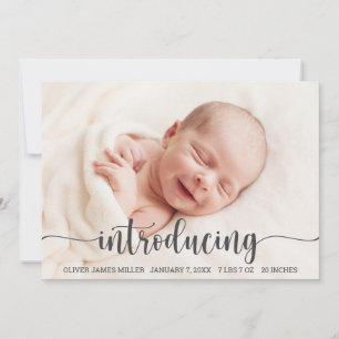 Einführung Baby - Geburtshilfekarte Ankündigung