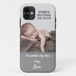 Einführung der Geburtsankündigung von Baby Foto Case-Mate iPhone Hülle