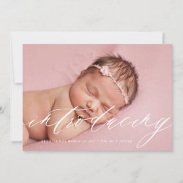 Einführung der Geburtsankündigung von Baby // Weiß Ankündigung