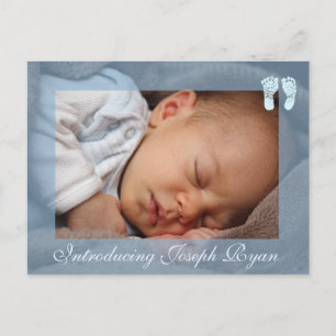Einführung der neuen Baby-Ankündigung Postkarte