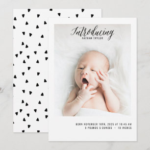 Einführung des neuen Baby Foto Baby Birth Ankündigung