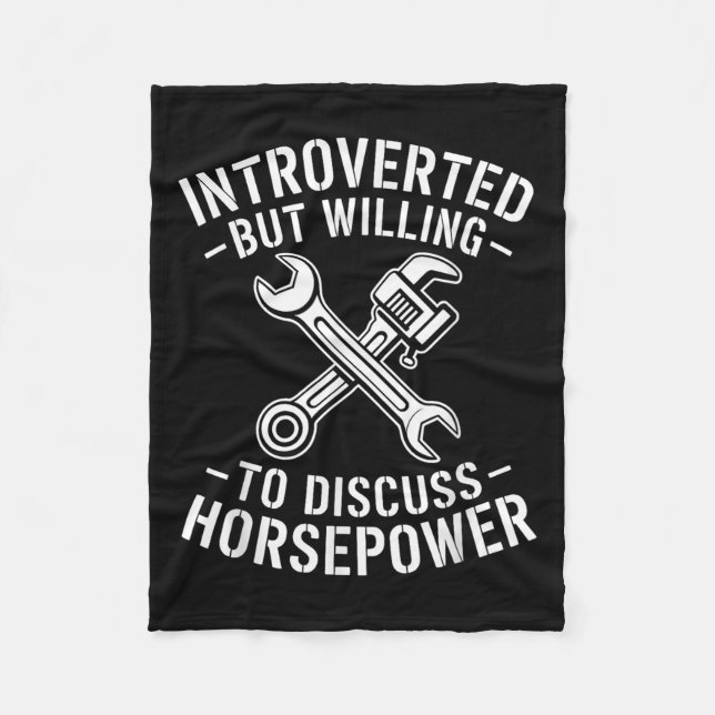 Einführung des Spaßes für Horsepower Quote Fleecedecke (Vorderseite)