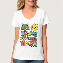 Einführung des Urlaubsmodus für Frauen V-Neck T-Shirt