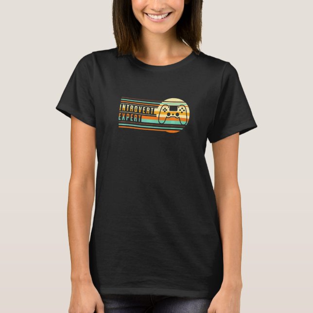 Einführung eines Experten-Retro-Gamer-Gamer-Contro T-Shirt (Vorderseite)