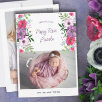 Einführung in 2 Foto Lila rosa Blume Geburt
