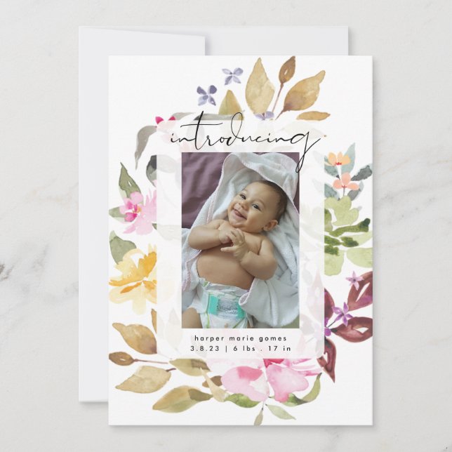 Einführung in Blumenrahmen Modernes Foto (Vorderseite)