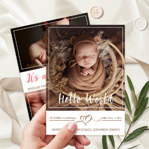 Einführung in das Foto der Neugeborenen Baby Boy B Ankündigung