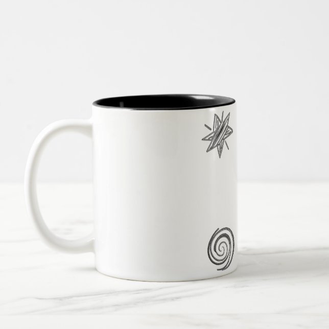 Einführung in Progress Funny Introvert Aufkleber Zweifarbige Tasse (Links)