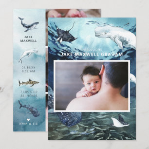 Einführung Ocean Baby Birth Ankündigung
