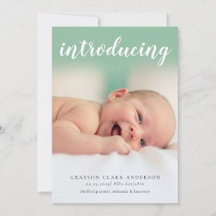 Einführung von Baby Foto Birth Ankündigung
