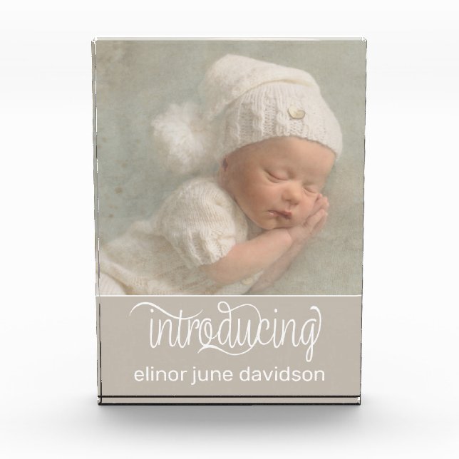 Einführung von Foto Baby Birth Ankündigung (Vorderseite)