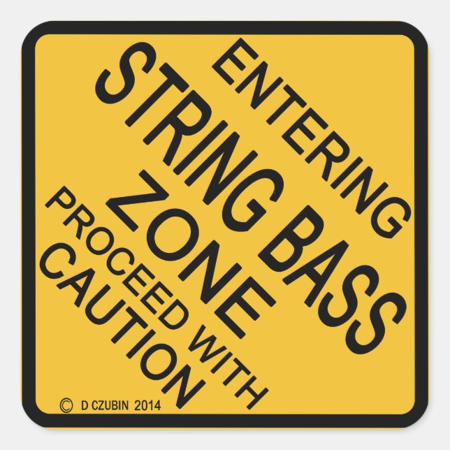 Eingabe der String-Bass-Zone Quadratischer Aufkleber (Vorderseite)