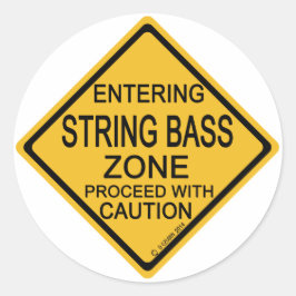 Eingabe der String-Bass-Zone Runder Aufkleber