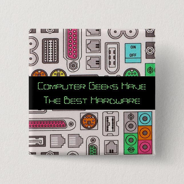 Eingabetaste für Spaß-Geek-Computer Button (Vorderseite)