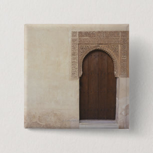 Eingang am Alhambra-Palast in Granada, Spanien Button