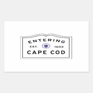 Eingang Cape Cod Massachusetts Sign Rechteckiger Aufkleber