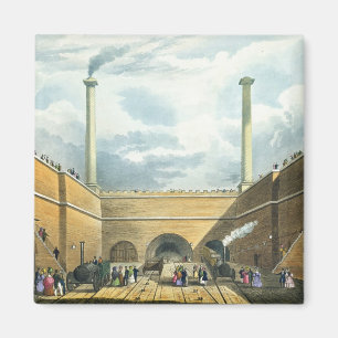 Eingang der Eisenbahn am Rand-Hügel, Liverpool, p Magnet