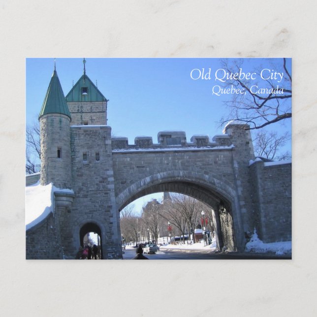 Eingang in Old Quebec City, Quebec, Kanada Postkarte (Vorderseite)