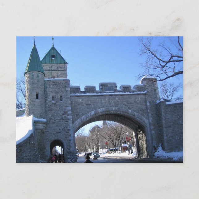 Eingang in Old Quebec City, Quebec, Kanada Postkarte (Vorderseite)