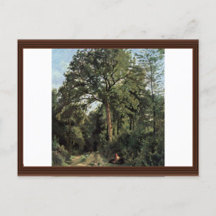 Eingang in Ville d'Avray von Corot Jean-Bap Postkarte