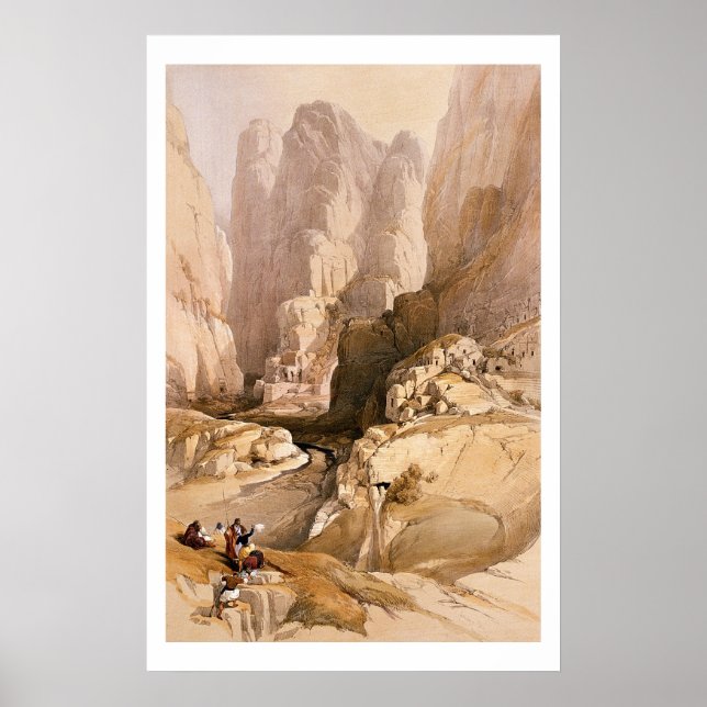 Eingang nach Petra, März 10. 1839, Platte 98 von Poster (Vorne)