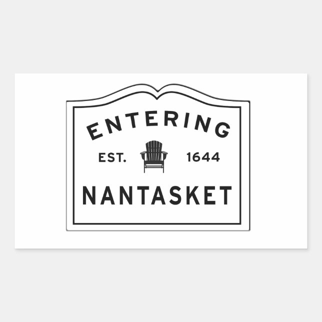 Eingang Nantasket Hull Ma Rechteckiger Aufkleber (Vorderseite)