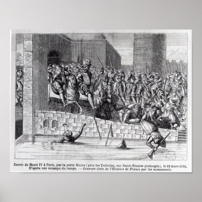 Eingang von Henri IV nach Paris Poster (Vorne)